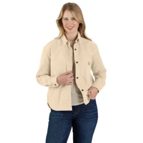 Camisa exterior de lona gruesa de corte holgado Montana Rugged Flex® para mujer
