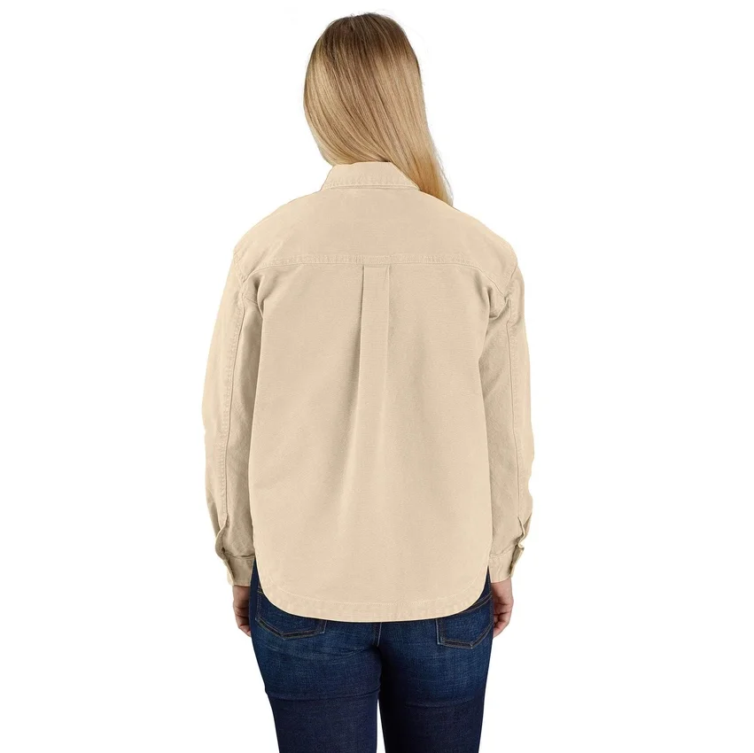 Camisa exterior de lona gruesa de corte holgado Montana Rugged Flex® para mujer