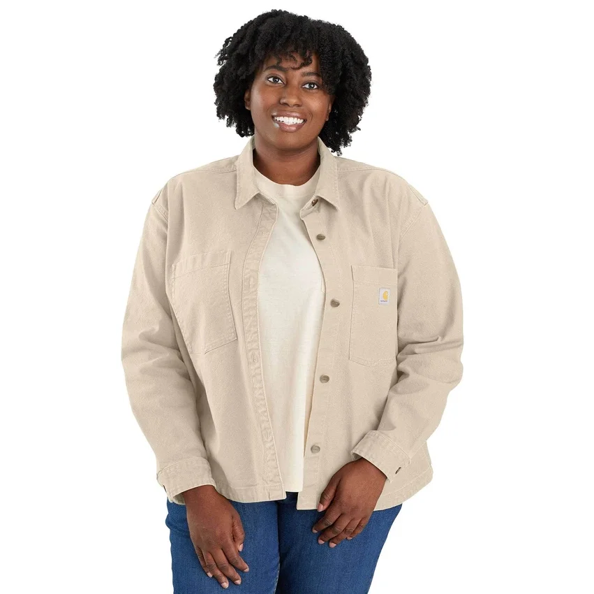 Camisa exterior de lona gruesa de corte holgado Montana Rugged Flex® para mujer