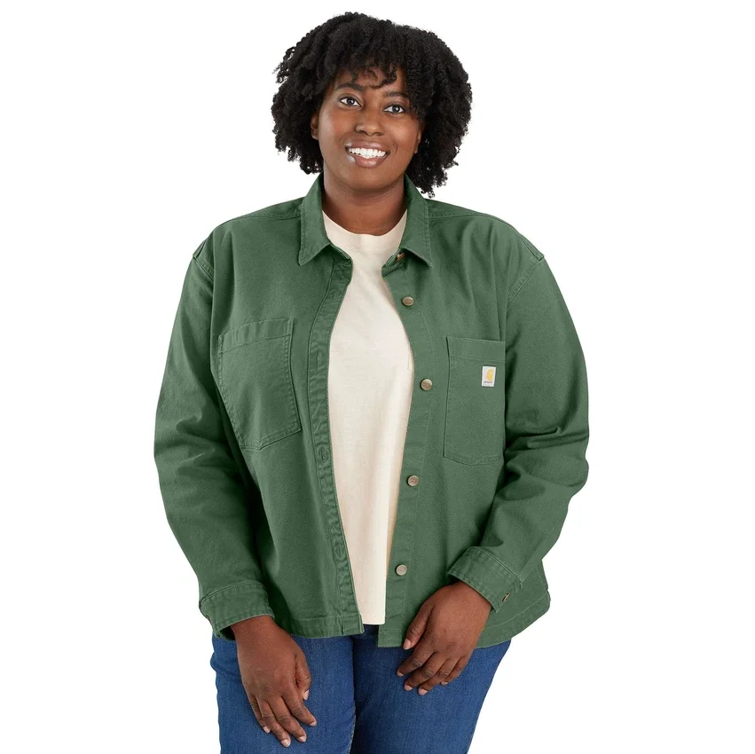 Camisa exterior de lona gruesa de corte holgado Montana Rugged Flex® para mujer