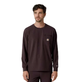 Camisa médica de manguitos largos con cuello redondo Force Cross-Flex