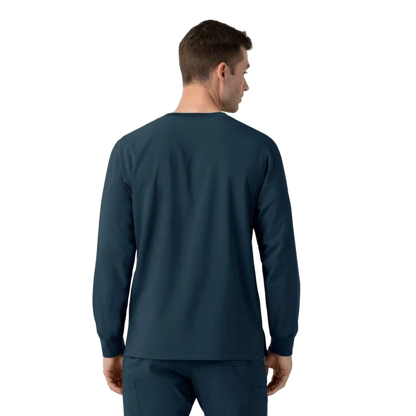 Camisa médica de manguitos largos con cuello redondo Force Cross-Flex