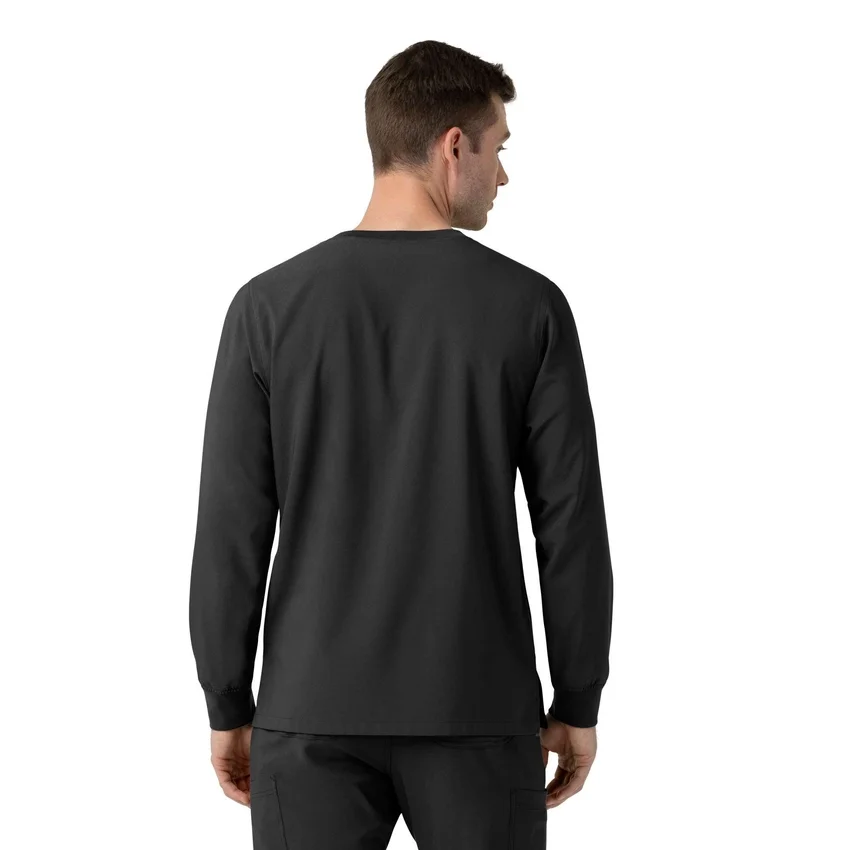 Camisa médica de manguitos largos con cuello redondo Force Cross-Flex