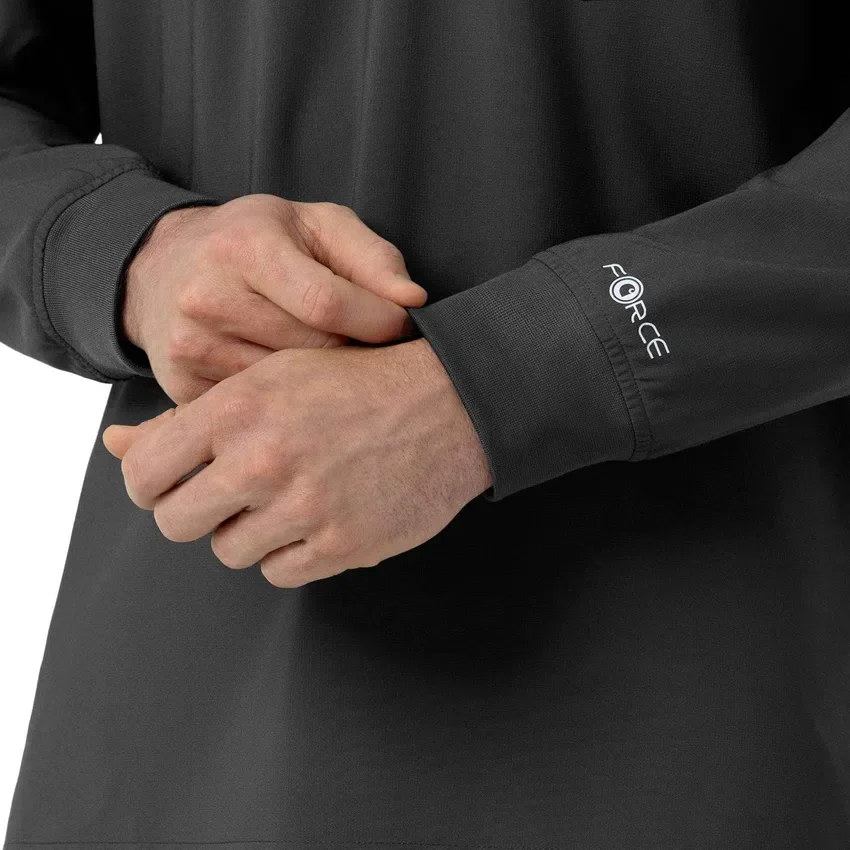 Camisa médica de manguitos largos con cuello redondo Force Cross-Flex