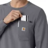 Camisa médica de manguitos largos con cuello redondo Force Cross-Flex
