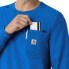 Camisa médica de manguitos largos con cuello redondo Force Cross-Flex