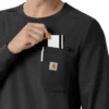 Camisa médica de manguitos largos con cuello redondo Force Cross-Flex