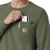 Camisa médica de manguitos largos con cuello redondo Force Cross-Flex