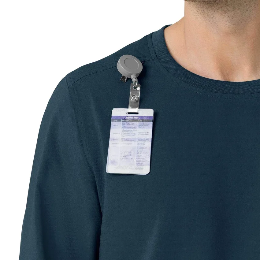 Camisa médica de manguitos largos con cuello redondo Force Cross-Flex