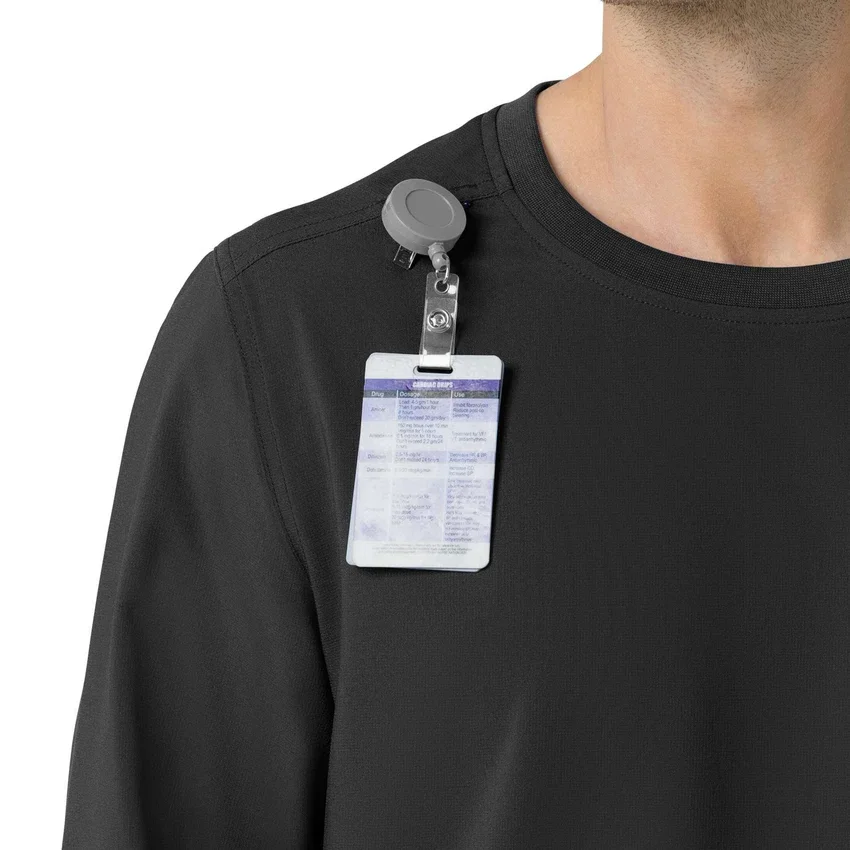 Camisa médica de manguitos largos con cuello redondo Force Cross-Flex