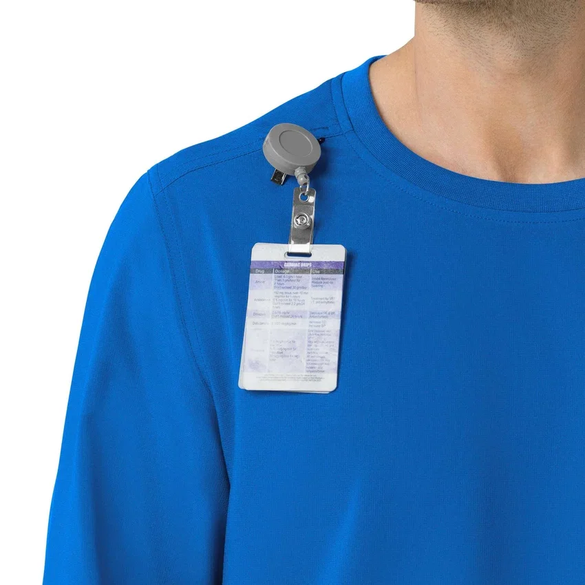 Camisa médica de manguitos largos con cuello redondo Force Cross-Flex