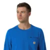 Camisa médica de manguitos largos con cuello redondo Force Cross-Flex