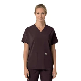 Camisa médica de mujer Force Cross-Flex con cuello en V oversize