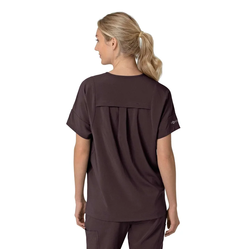 Camisa médica de mujer Force Cross-Flex con cuello en V oversize