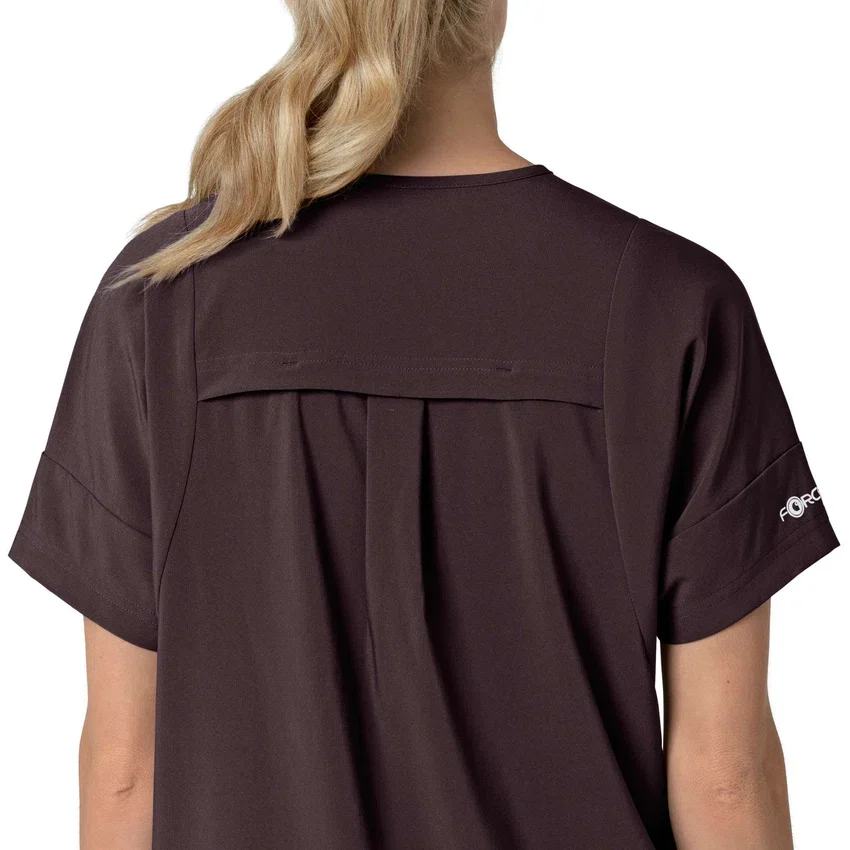 Camisa médica de mujer Force Cross-Flex con cuello en V oversize
