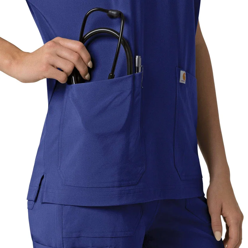 Camisa médica de mujer Force Cross-Flex con cuello en V oversize