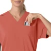 Camisa médica de mujer Force Cross-Flex con cuello en V oversize
