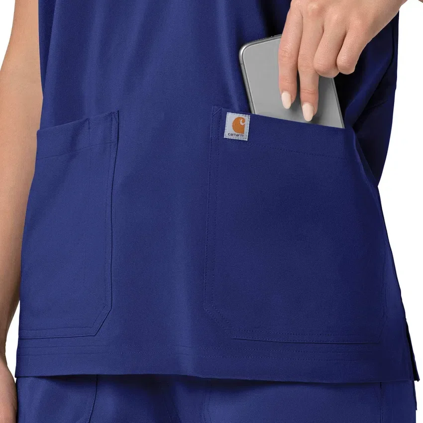 Camisa médica de mujer Force Cross-Flex con cuello en V oversize