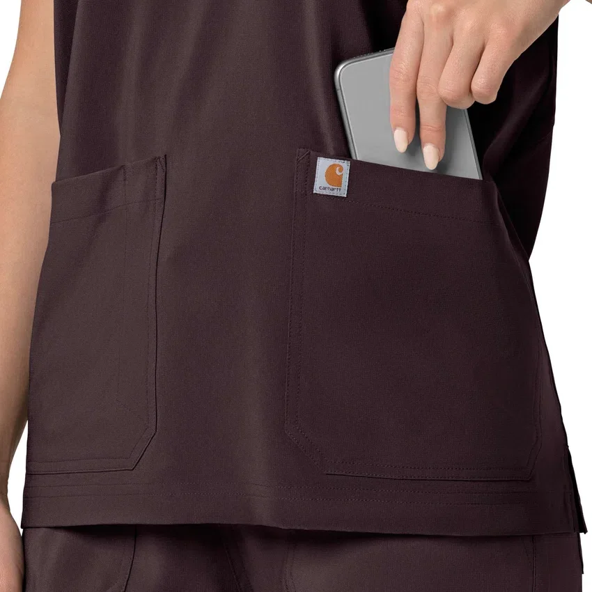 Camisa médica de mujer Force Cross-Flex con cuello en V oversize