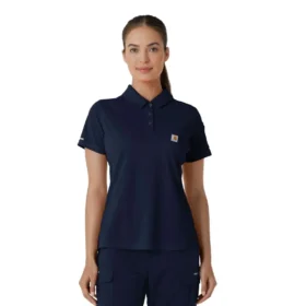 Camisa médica de polo de manguitos cortos ligeros Rugged Flex® Rscu para mujer
