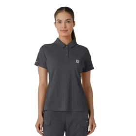 Camisa médica de polo de manguitos cortos ligeros Rugged Flex® Rscu para mujer