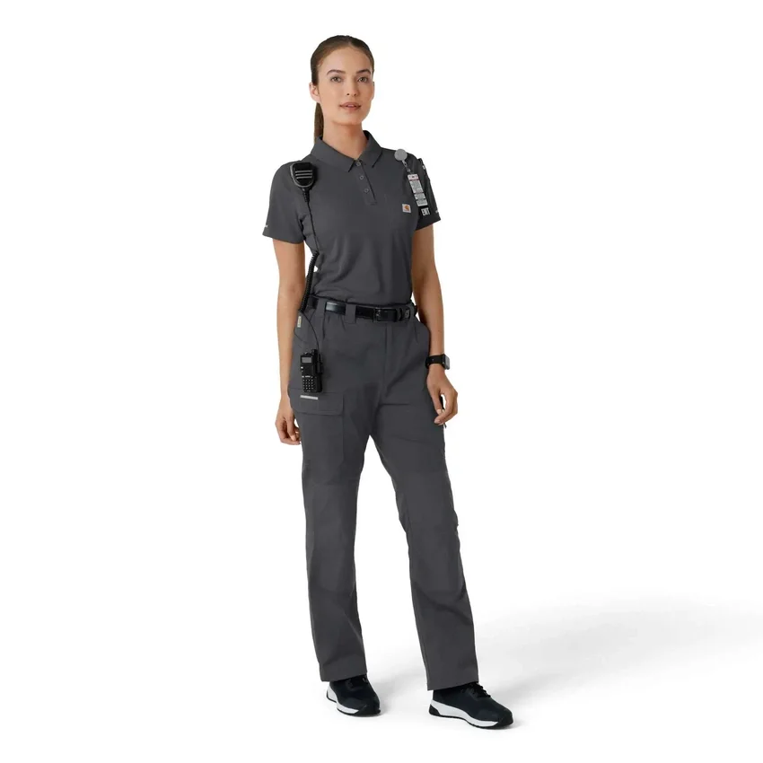 Camisa médica de polo de manguitos cortos ligeros Rugged Flex® Rscu para mujer