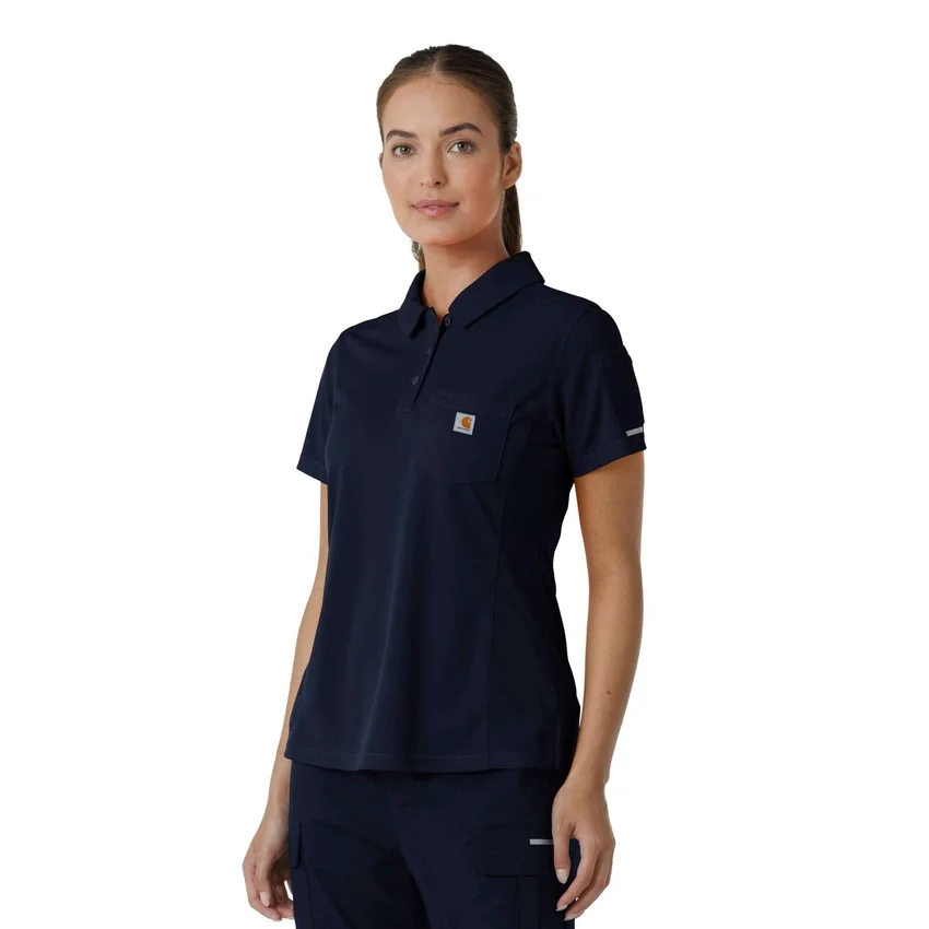 Camisa médica de polo de manguitos cortos ligeros Rugged Flex® Rscu para mujer