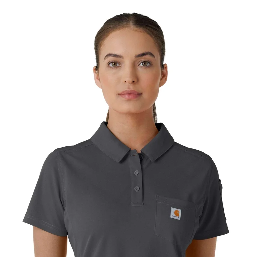Camisa médica de polo de manguitos cortos ligeros Rugged Flex® Rscu para mujer