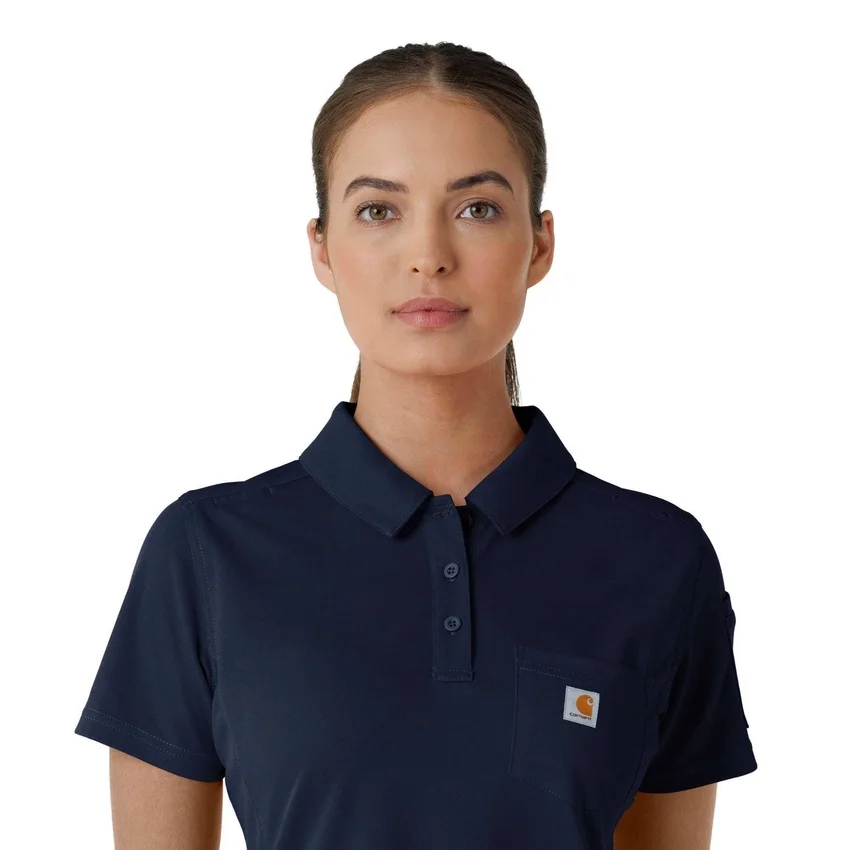 Camisa médica de polo de manguitos cortos ligeros Rugged Flex® Rscu para mujer