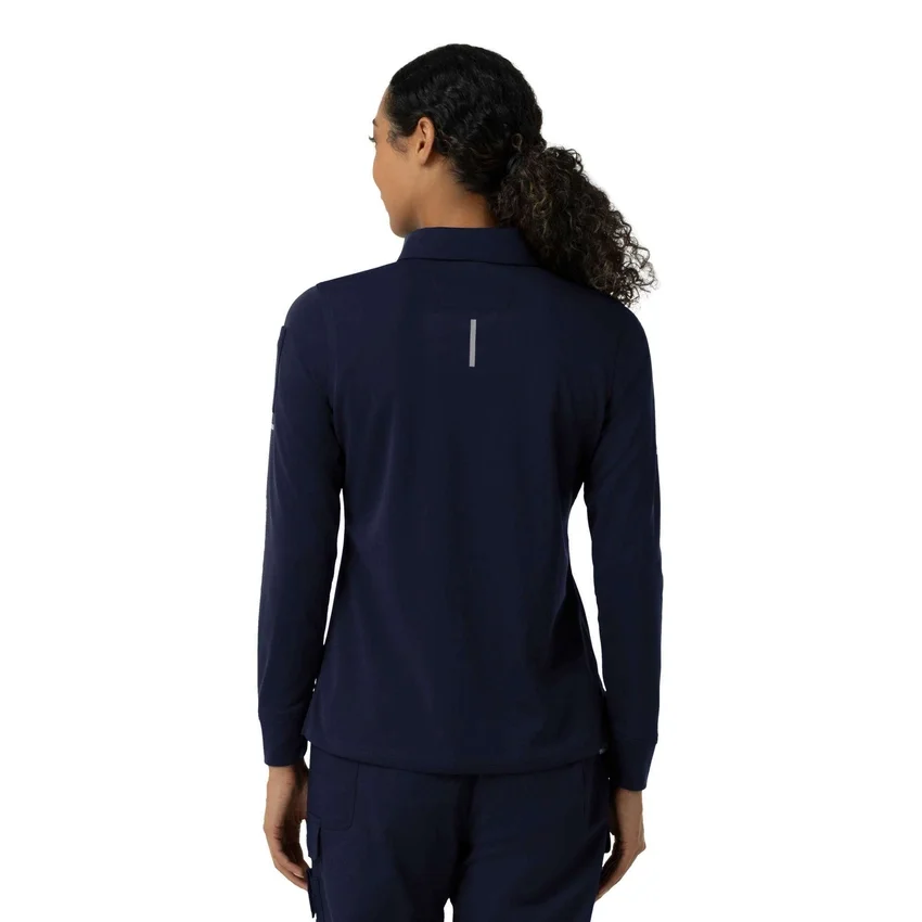 Camisa médica de polo de manguitos largos Rugged Flex® Rscu Heavyweight para mujer