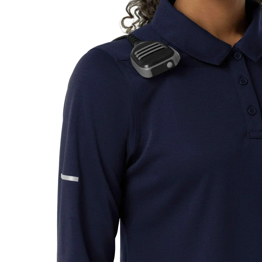 Camisa médica de polo de manguitos largos Rugged Flex® Rscu Heavyweight para mujer