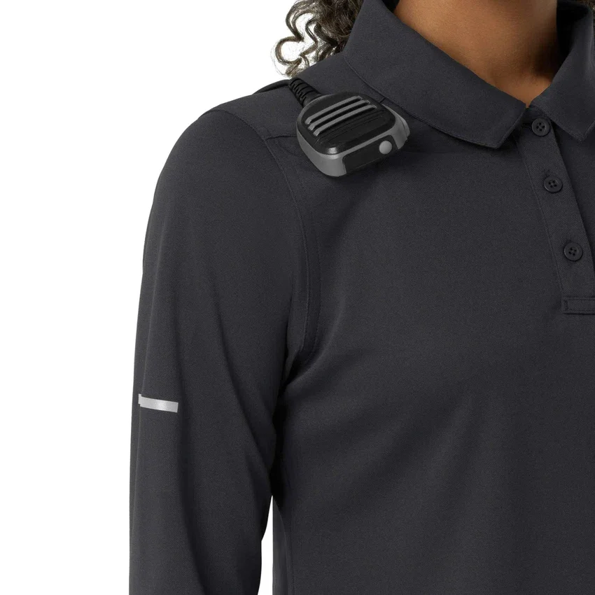 Camisa médica de polo de manguitos largos Rugged Flex® Rscu Heavyweight para mujer