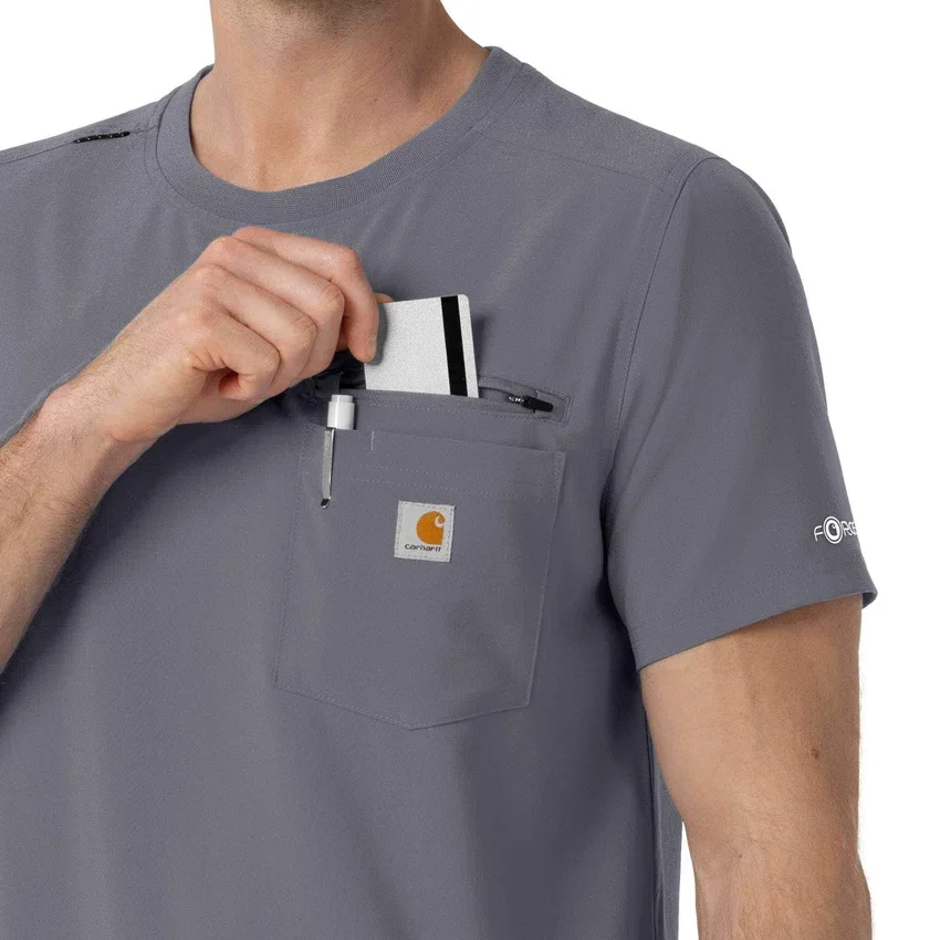 Camisa médica Force Cross-Flex de cuello redondo
