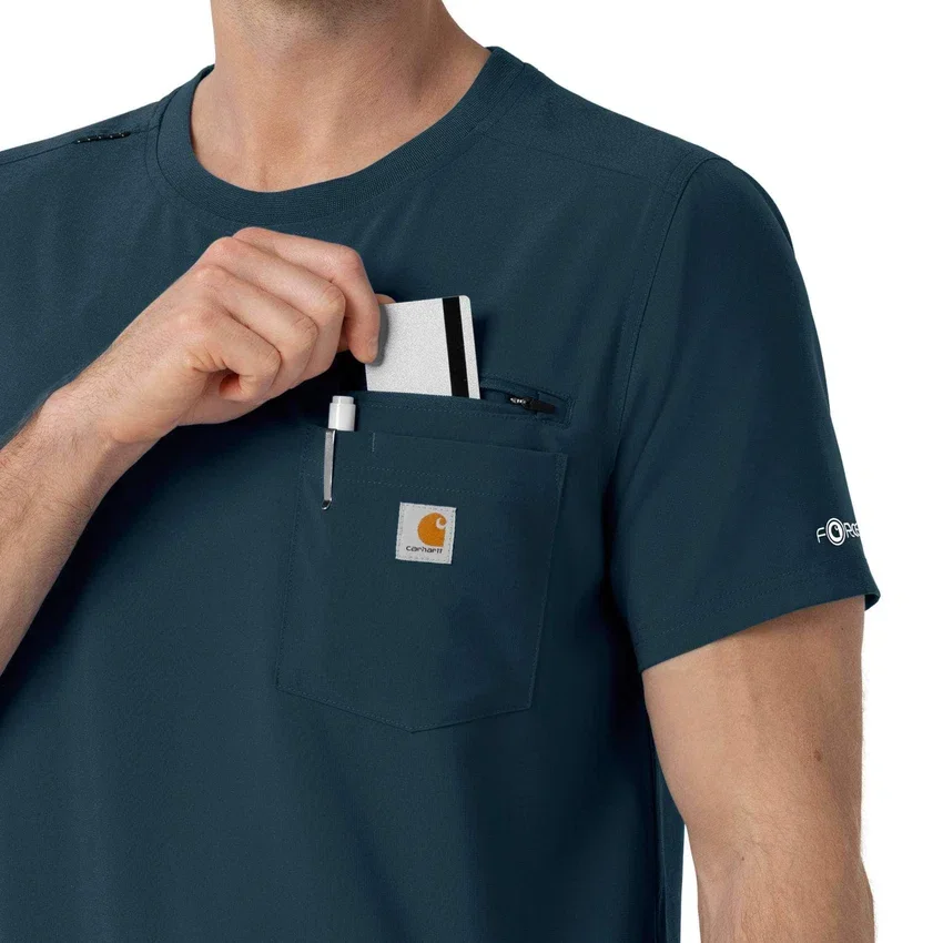 Camisa médica Force Cross-Flex de cuello redondo