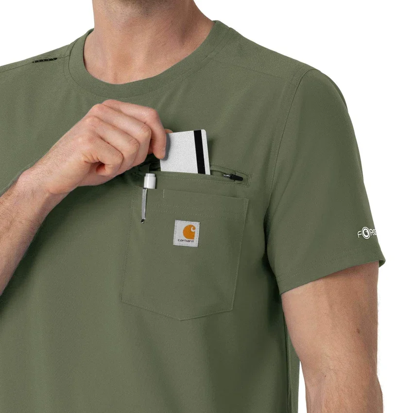 Camisa médica Force Cross-Flex de cuello redondo