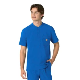 Camisa médica Henley para hombre Force Cross-Flex