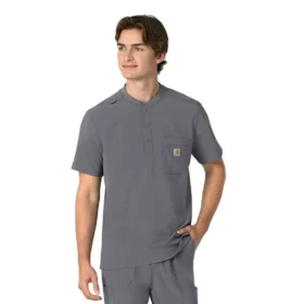 Camisa médica Henley para hombre Force Cross-Flex