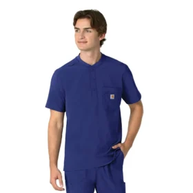 Camisa médica Henley para hombre Force Cross-Flex