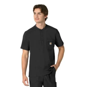 Camisa médica Henley para hombre Force Cross-Flex