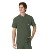 Camisa médica Henley para hombre Force Cross-Flex