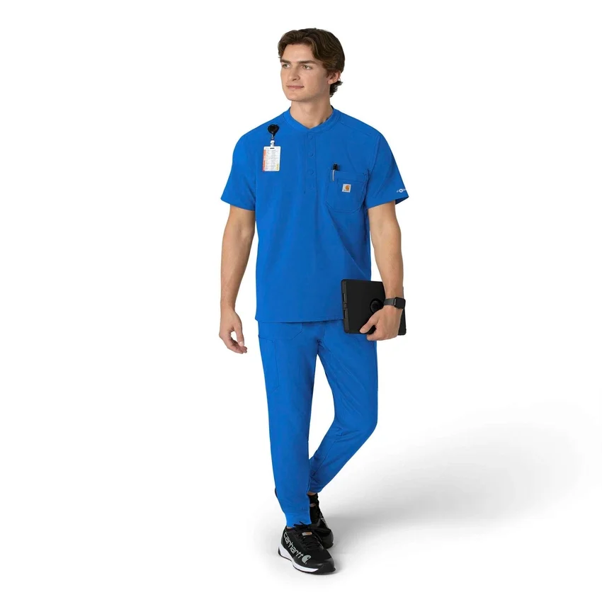 Camisa médica Henley para hombre Force Cross-Flex
