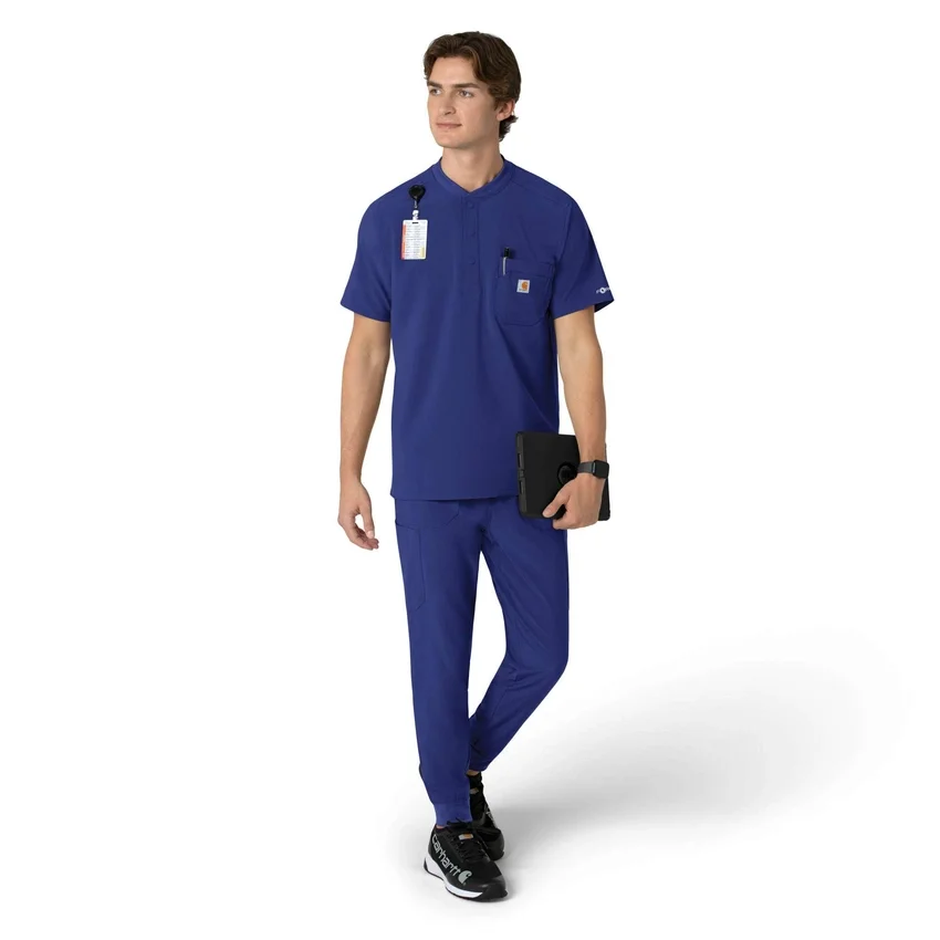 Camisa médica Henley para hombre Force Cross-Flex
