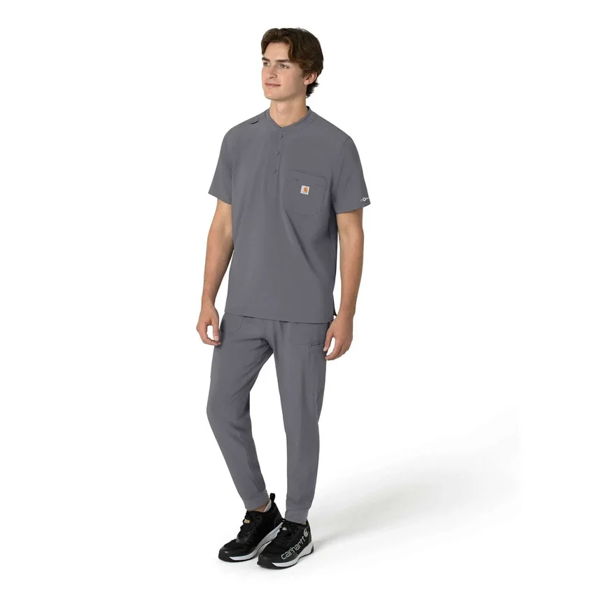 Camisa médica Henley para hombre Force Cross-Flex