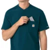 Camisa médica Henley para hombre Force Cross-Flex