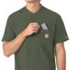 Camisa médica Henley para hombre Force Cross-Flex