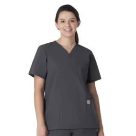 Camisa quirúrgica unisex Force Essentials con cuello en V y 6 bolsillos