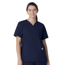 Camisa quirúrgica unisex Force Essentials con cuello en V y 6 bolsillos