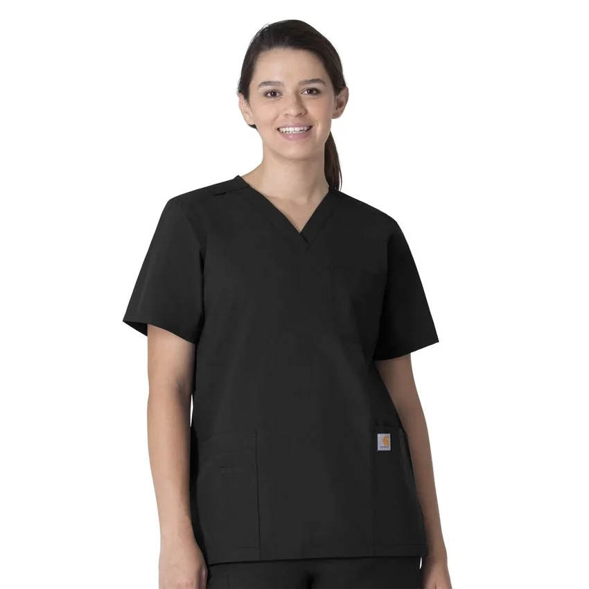 Camisa quirúrgica unisex Force Essentials con cuello en V y 6 bolsillos