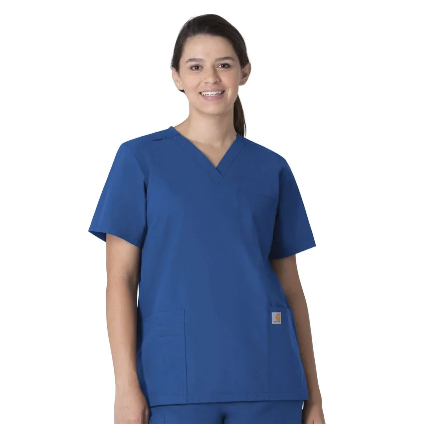 Camisa quirúrgica unisex Force Essentials con cuello en V y 6 bolsillos