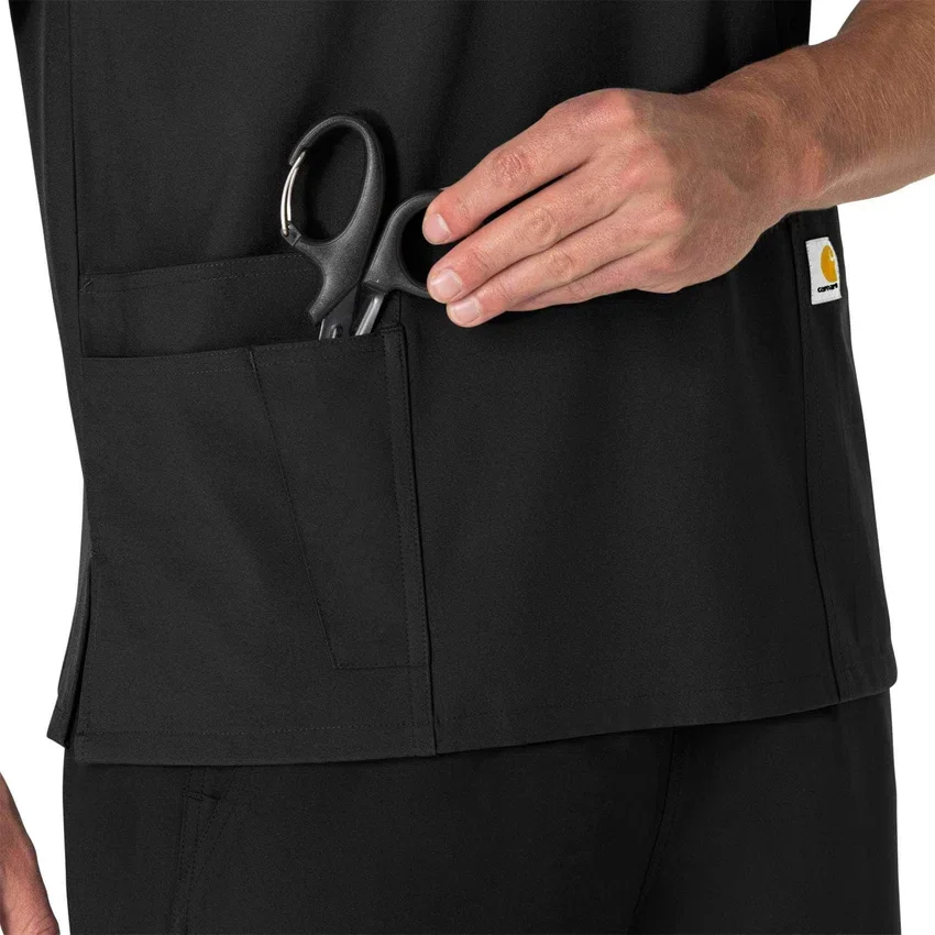 Camisa quirúrgica unisex Force Essentials con cuello en V y 6 bolsillos